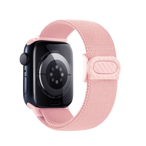 Foto - eses Nylon elasztikus óraszíj Apple Watch - Rózsaszín 38mm, 40mm, 41mm
