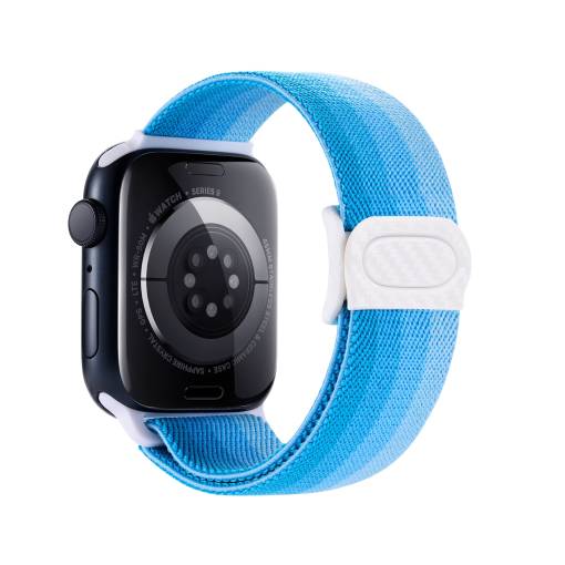 Foto - eses Nylon elasztikus óraszíj Apple Watch - Kék spektrum 38mm, 40mm, 41mm