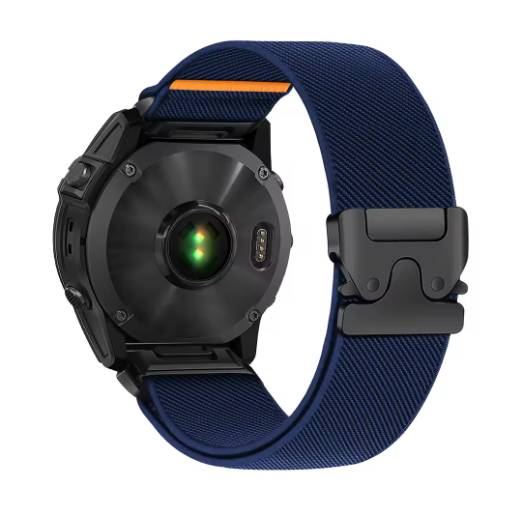 Foto - eses nylon elasztikus heveder Garmin számára - Kék, QuickFit 22 mm