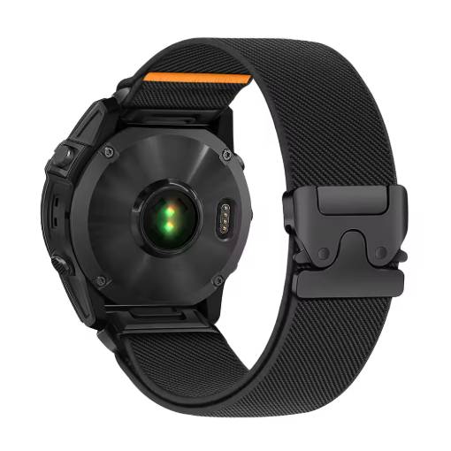 Foto - eses Nylon elasztikus szíj Garminhoz - Fekete, QuickFit 26 mm