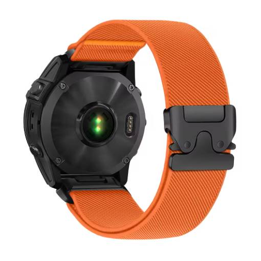 Foto - eses Nylon elasztikus szíj Garminhoz - Narancssárga, QuickFit 26 mm
