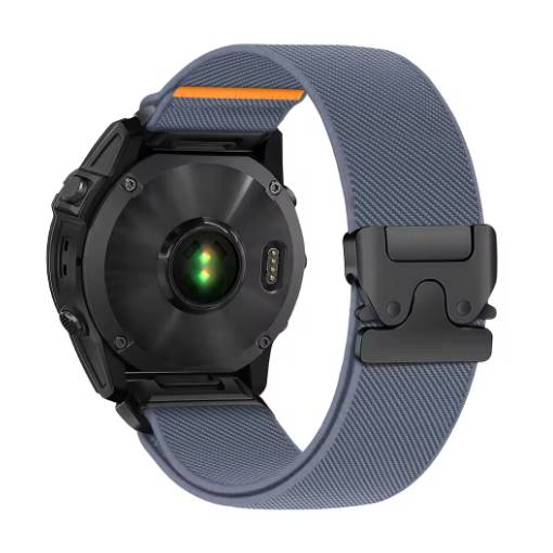 Foto - eses Nylon elasztikus szíj Garminhoz - Kék-szürke, QuickFit 26 mm