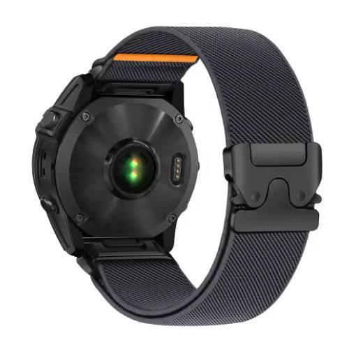 Foto - eses Nylon elasztikus szíj Garminhoz - Szürke, QuickFit 26 mm