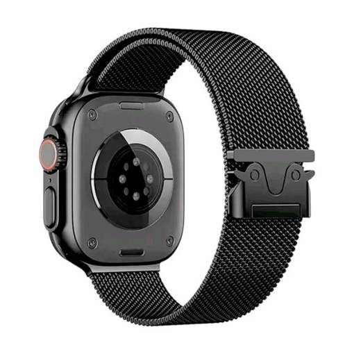 Foto - eses Milánci heveder az Apple Watch-hoz - Fekete, 38mm, 40mm, 41mm