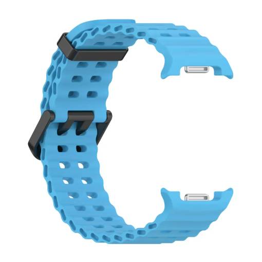 Foto - eses Silikonos szövedék Samsung Galaxy Watch 8-hoz - Világoskék
