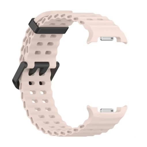 Foto - eses Silikonos szövedék Samsung Galaxy Watch 8-hoz - Rózsaszín