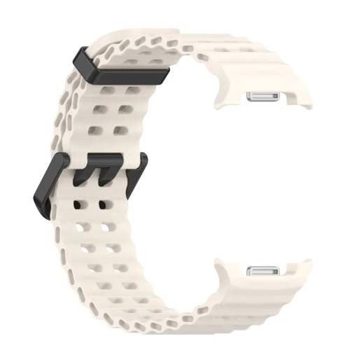 Foto - eses Silikonos szövedék Samsung Galaxy Watch 8-hoz - Bézs