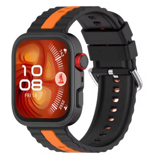 Foto - eses Rugalmas szíj Huawei Watch Fit 3, 4, 4 Pro, 5 és 5 Pro - Fekete