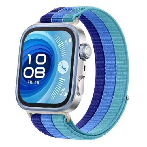 Foto - eses Nylon szíj Huawei Watch Fit 3, 4, 4 Pro, 5 és 5 Pro - Kék