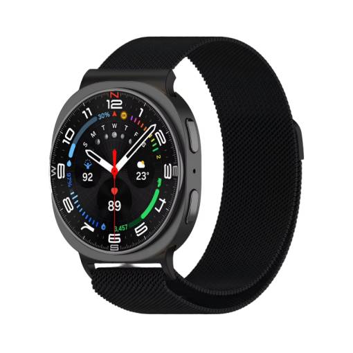Foto - eses Milánský tah pro Samsung Galaxy Watch 8 a 9 - Fekete