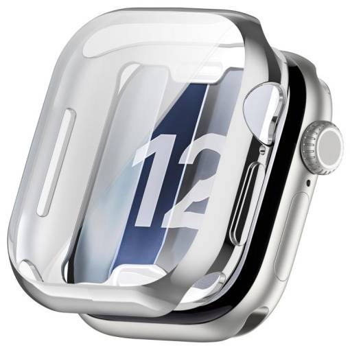 Foto - Szilikon burkolat Apple Watch 12 42mm - Ezüst