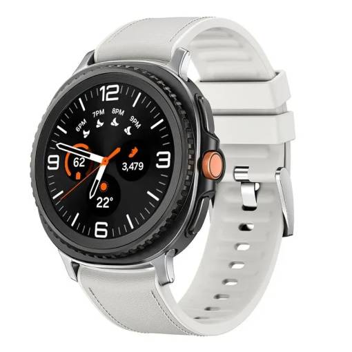 Foto - eses Bőr heveder Samsung Galaxy Watch 8 Galaxy Watch 9 - Fehér