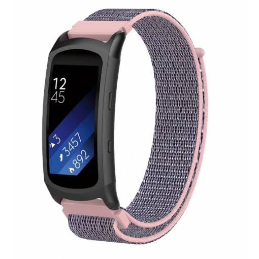 Foto - eses Nylon szíj Samsung Gear Fit 2-höz - Rózsaszín
