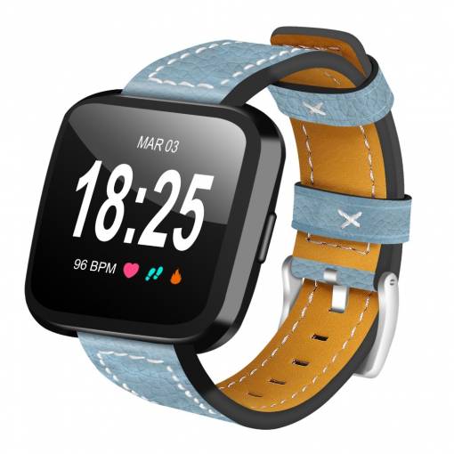 Foto - eses Bőrszíj Fitbit Versa-hoz - Kék