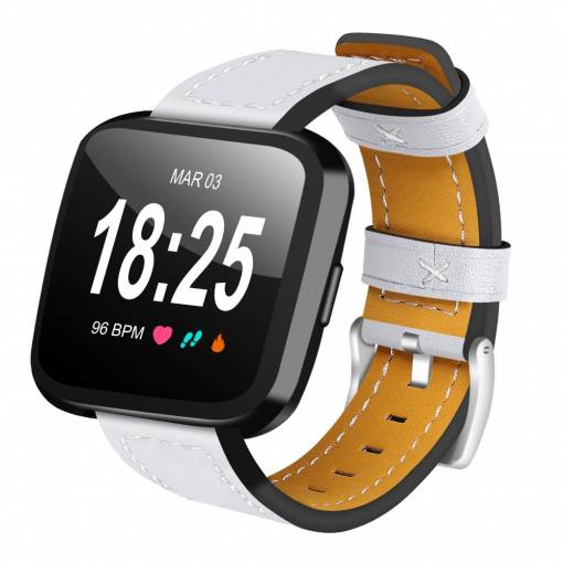 Foto - eses Bőrszíj Fitbit Versa-hoz - Fehér