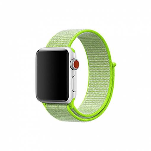 Foto - eses Nylon szíj az Apple Watch-hoz - Világoszöld 38mm, 40mm, 41mm