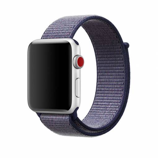 Foto - eses Nylon szíj Apple Watch-hoz - Sötétkék 42mm, 44mm, 45mm, 49mm