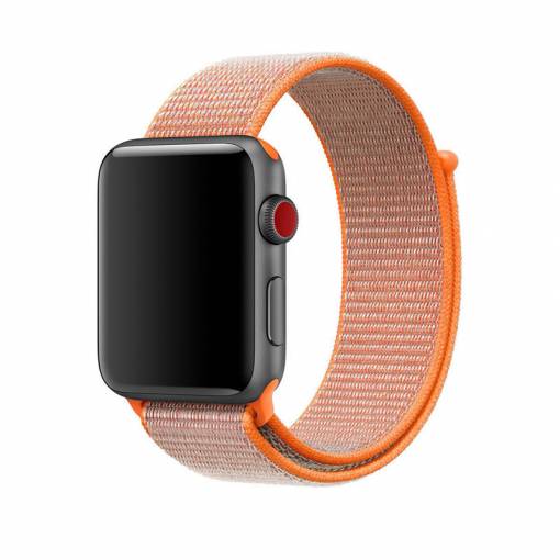 Foto - eses Nylon szíj az Apple Watch-hoz - Narancssárga 38mm, 40mm, 41mm