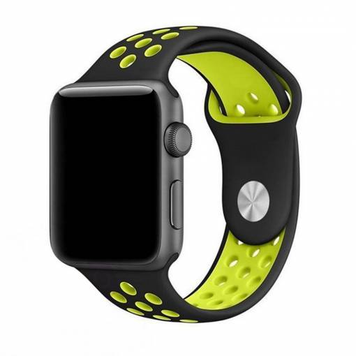 Foto - eses sportovní řemínek pro Apple Watch černý/žlutý 42mm/44mm/45mm