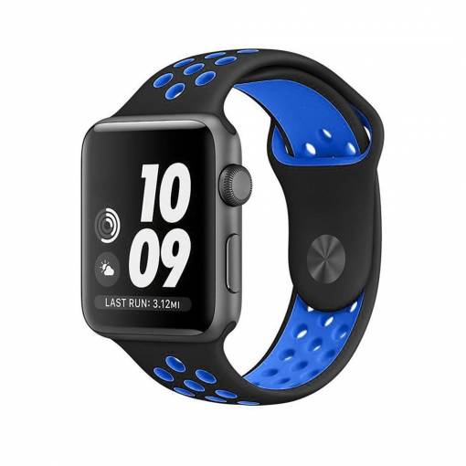 Foto - eses sportovní řemínek pro Apple Watch černý/modrý 38mm/40mm/41mm