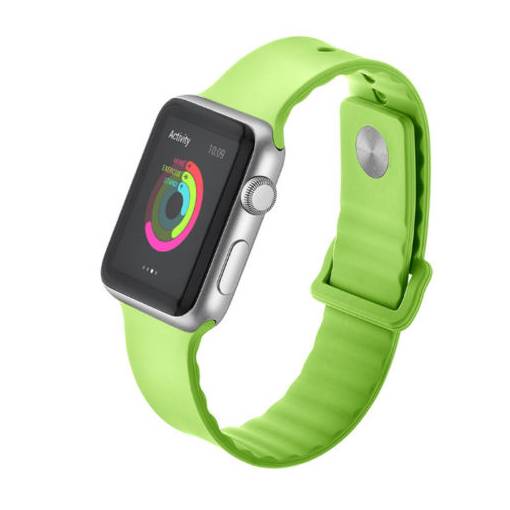 Foto - eses silikonový vlnitý řemínek pro Apple Watch zelený 38mm/40mm/41mm