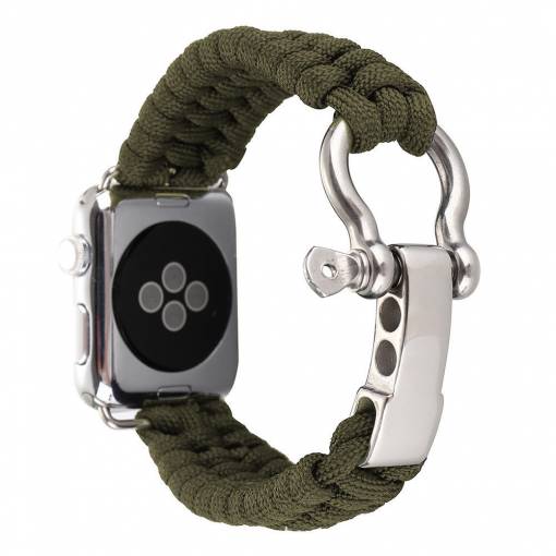 Foto - eses Řemínek Navy nylon 42mm/44mm zelený pro Apple Watch