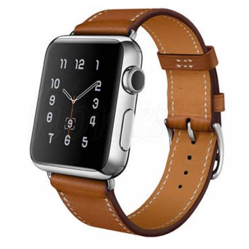 Foto - eses Bőrszíj Apple Watchhoz - Barna 42mm, 44mm, 45mm, 49mm