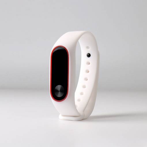 Foto - eses Náramek bílo červený pro Xiaomi Mi Band 2