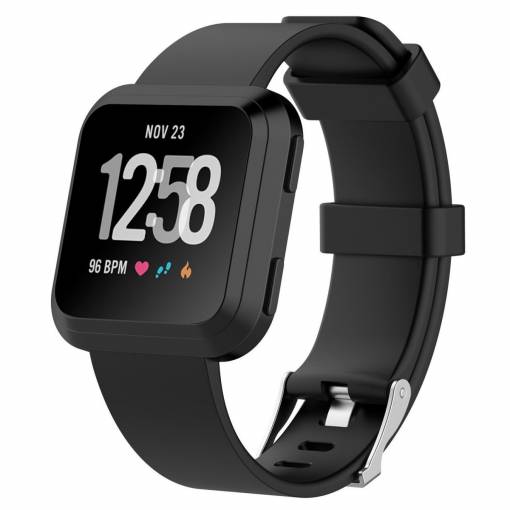 Foto - eses Sportovní silikonový řemínek černý velikost L pro Fitbit Versa