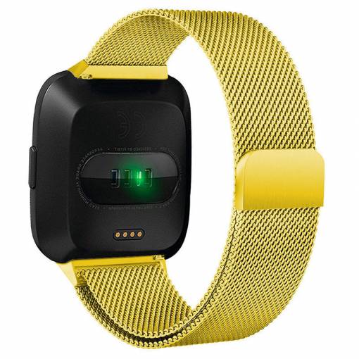 Foto - eses Milánský tah zlatý velikost L pro Fitbit Versa