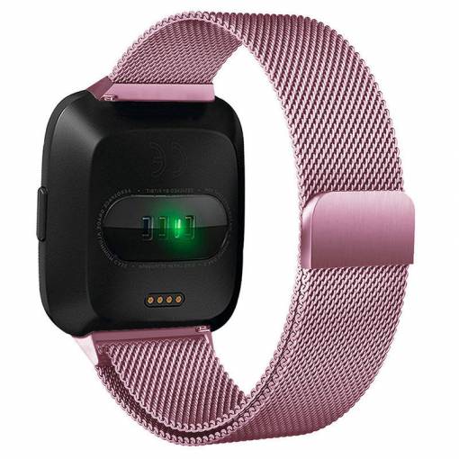 Foto - esses Milanese Loop for Fitbit Versa - S méret, rózsaszín