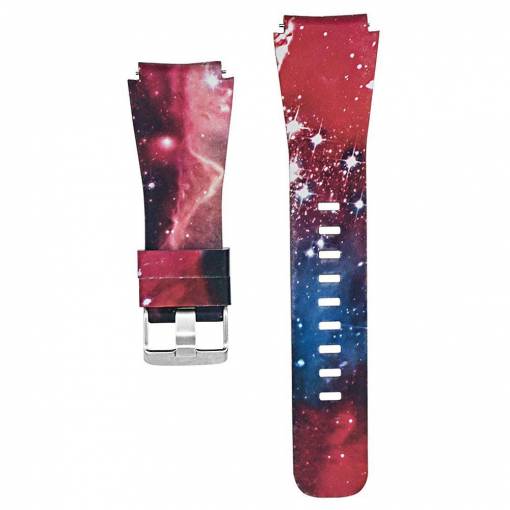Foto - eses Silikonový řemínek červenomodrá galaxie pro Samsung Gear S3
