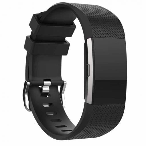 Foto - eses Szilikon pánt Fitbit Charge 2 - S méret, fekete