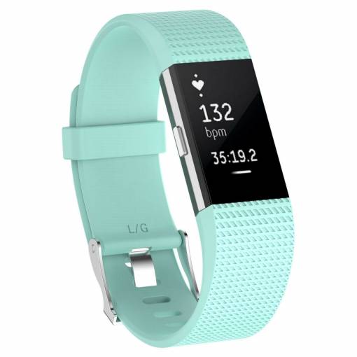 Foto - eses szilikon pánt Fitbit Charge 2 - L méret, zöld