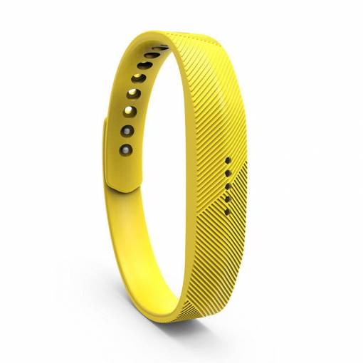 Foto - eses Szilikon szíj Fitbit Flex 2-höz - L-es méret, sárga