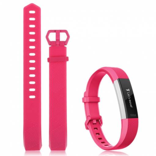 Foto - eses Silikonový řemínek růžový ve velikosti S pro Fitbit Alta