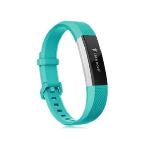 Foto - eses Szilikon szíj Fitbit Alta, Alta HR és Ace készülékekhez - S-es méret, zöld