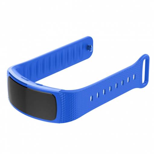 Foto - eses Szilikon szíj Samsung Gear Fit 2-höz - S-es méret, kék
