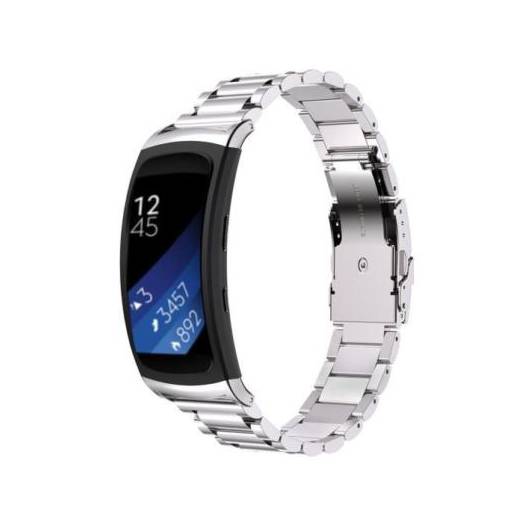 Foto - eses Fém szíj Samsung Gear Fit 2-höz - ezüst