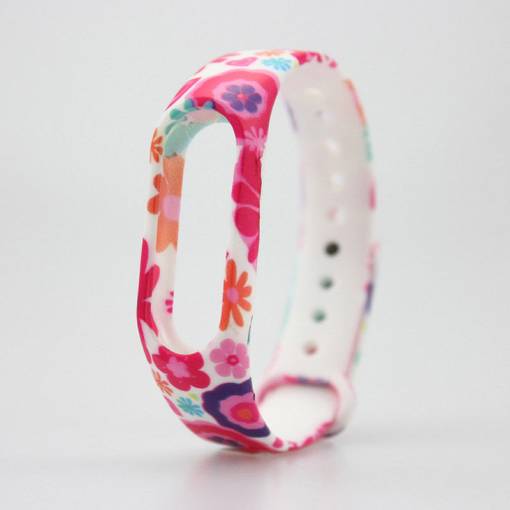 Foto - eses Wristband for Xiaomi Mi Band 2 - Virág rózsaszín
