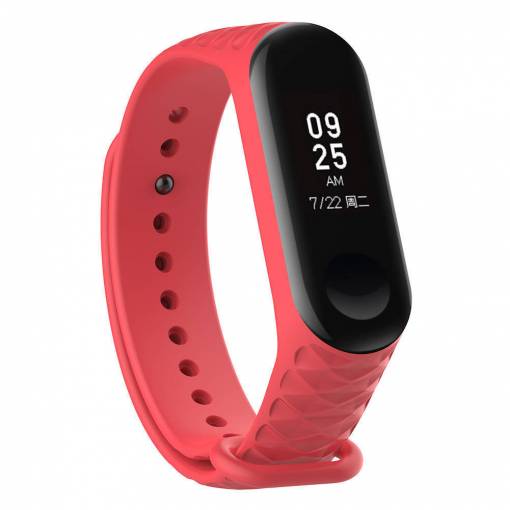 Foto - eses Náramek vzorovaný červený pro Xiaomi Mi Band 3 a Xiaomi Mi Band 4