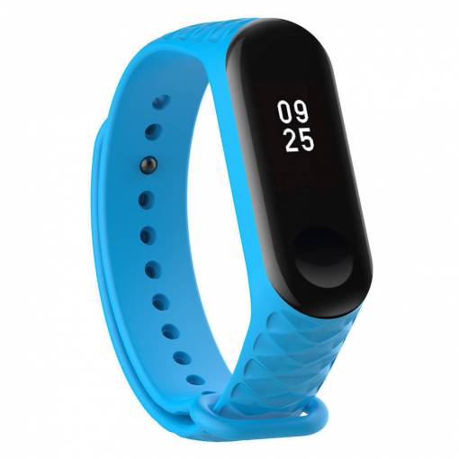 Foto - eses Karkötő Xiaomi Mi Band 3 és Xiaomi Mi Band 4 készülékekhez - Kék mintás