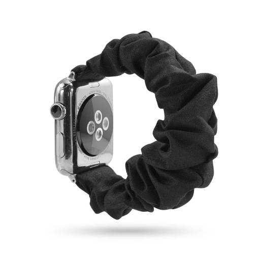 Foto - eses Elasztikus szíj Apple Watch-hoz - Fekete 38mm, 40mm, 41mm
