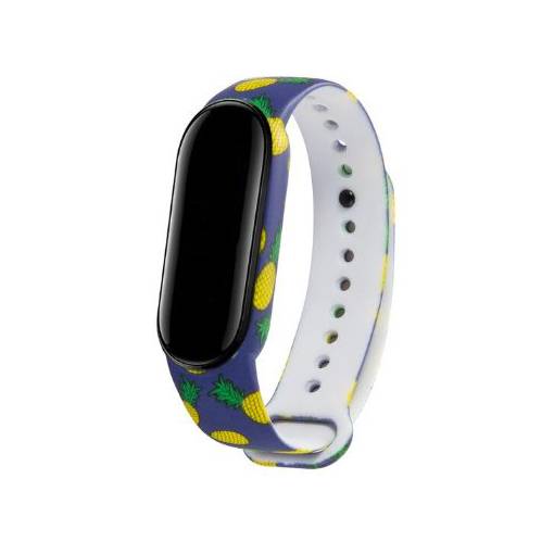 Foto - Karkötő Xiaomi Mi Band 5, Mi Band 6 és Amazfit Band 5 modellekhez - Ananászos mintázatú