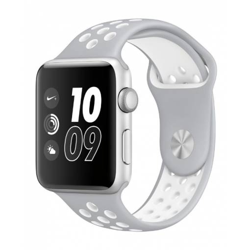 Foto - eses Szilikon szíj Apple Watchhoz - Szürke fehér, S, M, L - 38mm, 40mm, 41mm