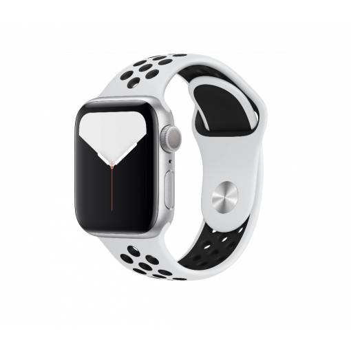 Foto - eses Szilikon szíj Apple Watchhoz - Fehér fekete, S, M, L - 38mm, 40mm, 41mm