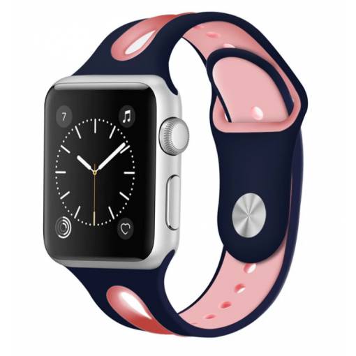 Foto - eses Kéttónusú Apple Watch Band - Kék rózsaszín 38mm, 40mm, 41mm