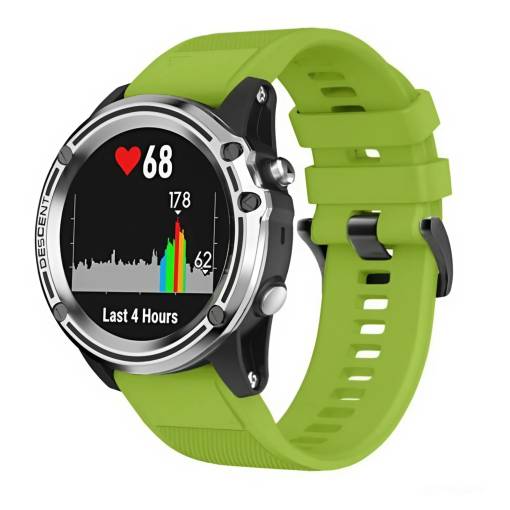 Foto - Silikon óraszíj Garminhoz - Zöld, QuickFit 22 mm
