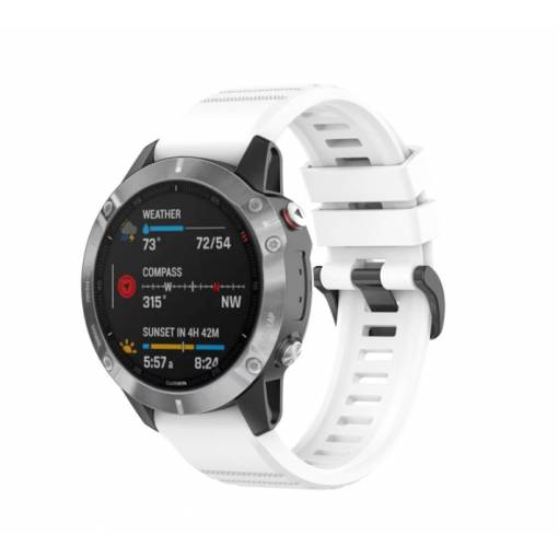 Foto - eses Sport szilikon szíj Garminhoz - Fehér, QuickFit 26 mm