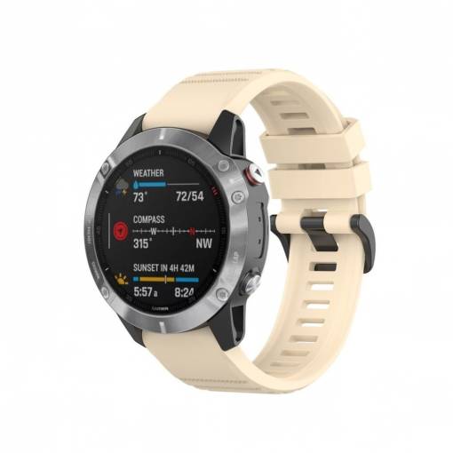 Foto - eses Sport szilikon szíj Garminhoz - Bézs, QuickFit 22 mm